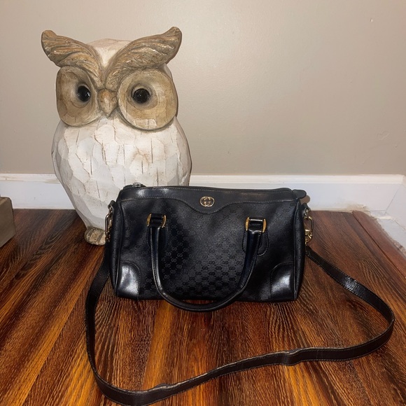 Vintage Black Gucci Boston Bag - Picture 2 of 16